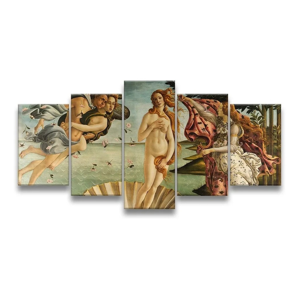 Quadro Decorativo 129x63 Sala Quarto O Nascimento De Vênus