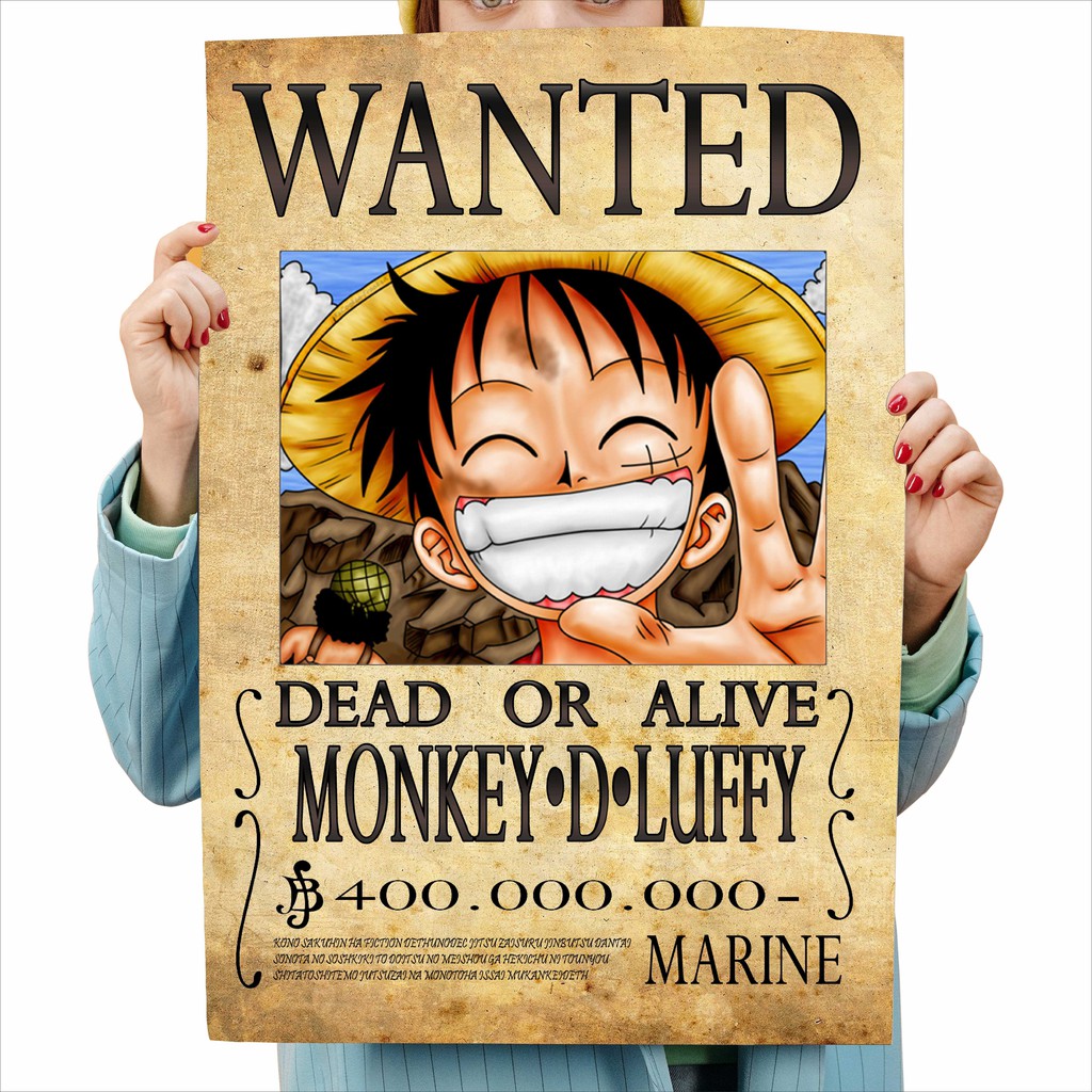 Anime One Piece Wanted Wallpaper Dead Or Alive Monkey D Luffy Shanks  Marshall D Teach Buggy Posters Figure Kids Room Decoration - AliExpress