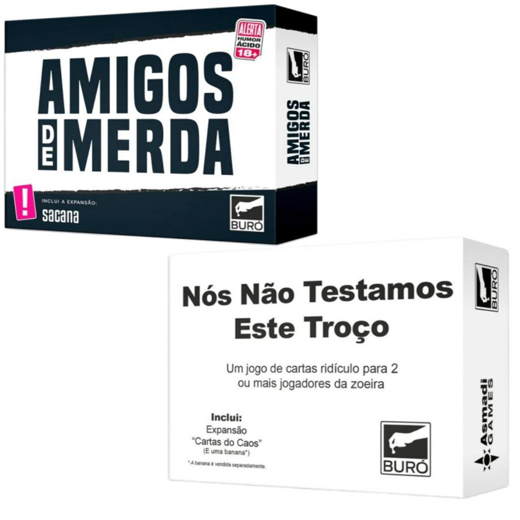 2 Jogos de Humor Amigos de Merda + Nós Não Testamos Este Troço Buró