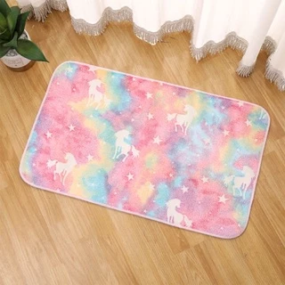 (jy-0011) Tapete luminoso flourescente no Escuro tamanho 40x60 cm, carpete macio e ultrafino antiderrapante com estampa de pelo sintético para entrada do quarto das crianças