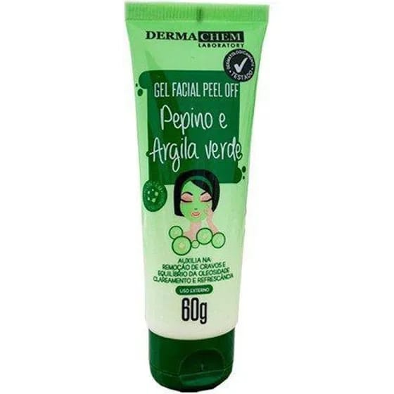 Mascara em Gel Facial Pepino e Argila Verde Dermachem Shopee Brasil