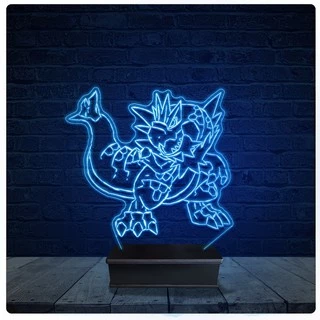 Luminária Led Acrilico Abajur - Digimon Pokémon