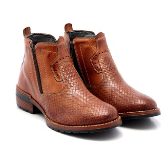 Botinas Masculina Couro Legítimo Bota Texana Country