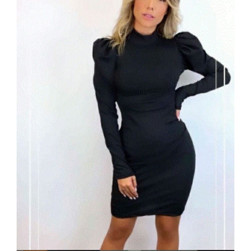 Vestido de inverno store preto