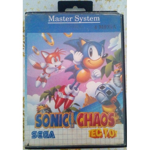 Cartucho Master System Sonic Chaos - Tec Toy + Capa Original + Estojo  Paralelo