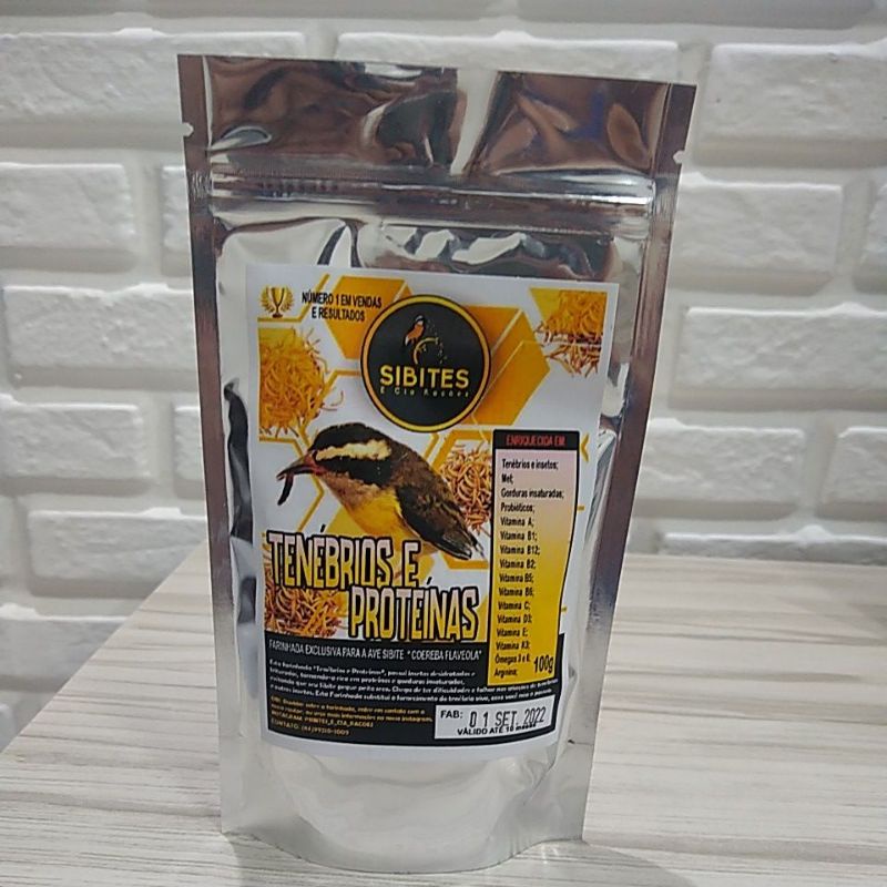 Farinhada para pássaro Sibite: Tenébrios e Proteínas