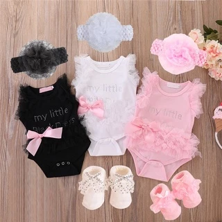 Romper Para Bebês Recém-Nascidos Meninos Roupas Meninas Conjunto De Laço Manga Curta Carta Novos Adereços Fotográficos Vestidos Jumpshort Baby Terno Por 0-12 Meses