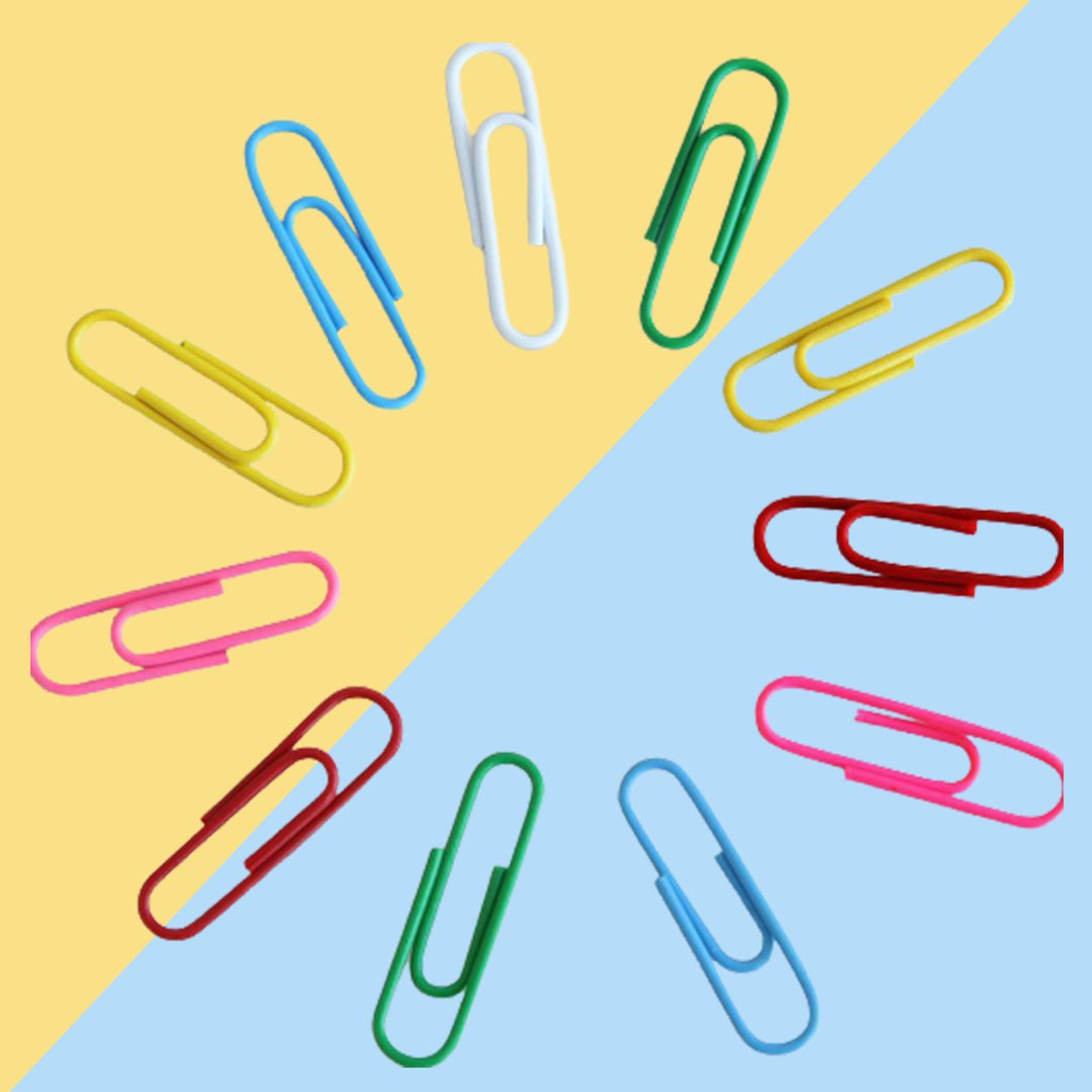Clips de papel Coloridos Caixas 100 unidades 8x27mm Shopee Brasil