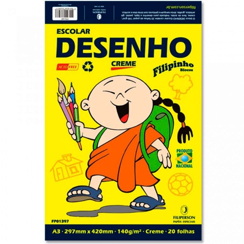 Bloco Papel Escolar Desenho S Margem A4 140g 20fls Branco Shopee Brasil 9851