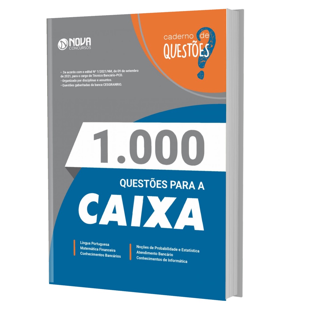 Apostila Caderno De Questões Gabaritadas Para Caixa | Shopee Brasil