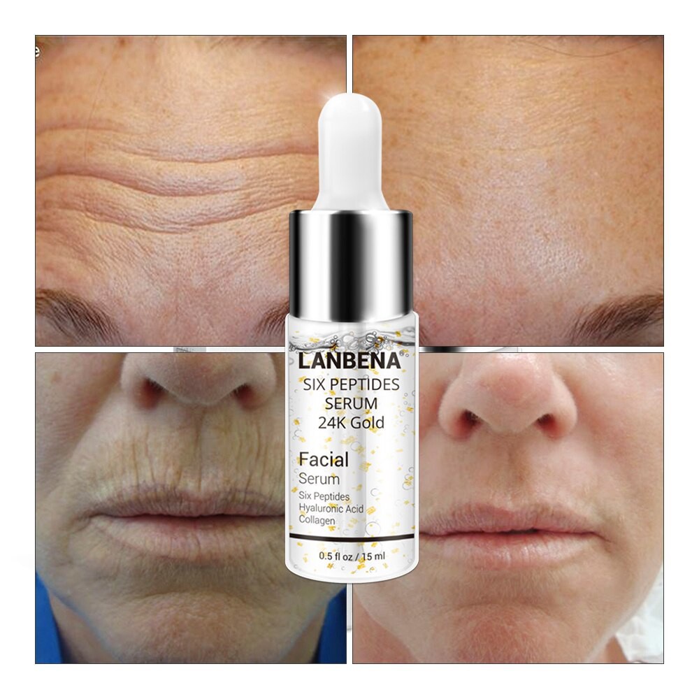 Six Peptide Serum Colágeno 24k Gold Lanbena 15ml Cuidado Facial