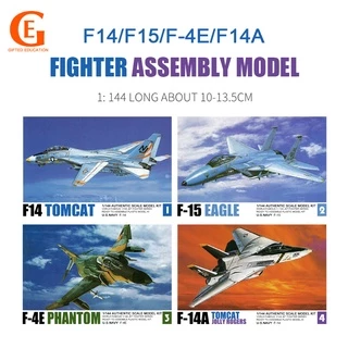 1/144 Montagem Modelo De Combate Eua F14 Tomcat F15 Águia F4E Phantom Plastic Simulação Aeronave Presente Coleção De Brinquedo