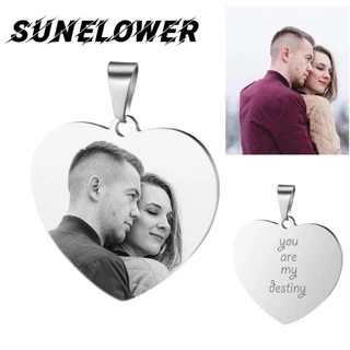 Colar Feminino Personalizado Em Formato De Coração Esculpido Com Pingente Aço Inoxidável Nome De Foto/Texto/Data/Amante/Dia Das Mães