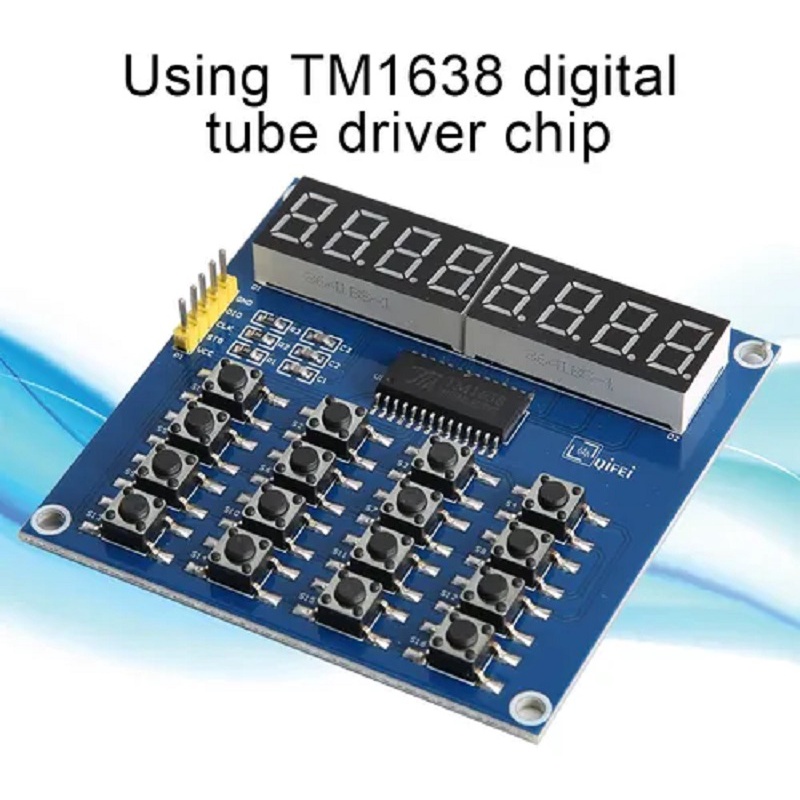 Tm1638 Display Led Digital 8 Bits 3-wire 16 Teclas Arduino | Shopee Brasil