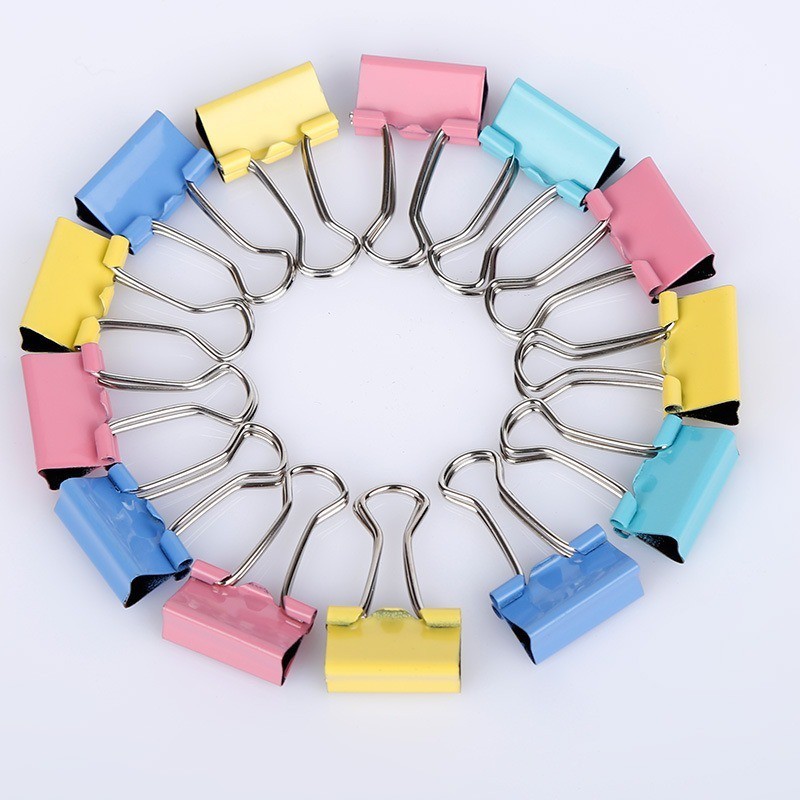 Kit 6 Prendedor De Papel Binder Clip 25mm Escritório Colorido Shopee
