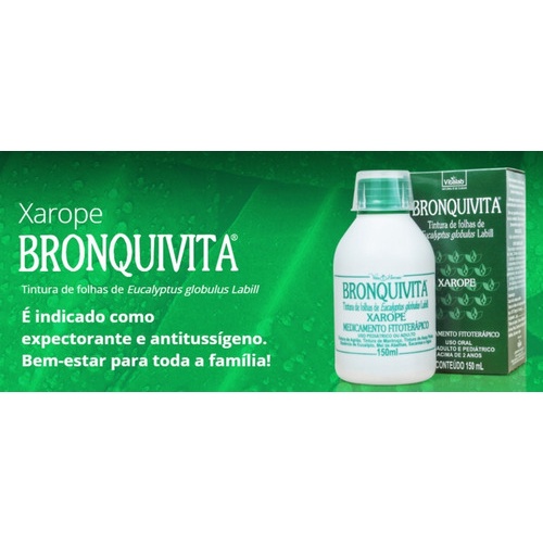 Bronquivita Xarope 150ml expectorante fitoterápico Vitalab - Benvitta Saúde