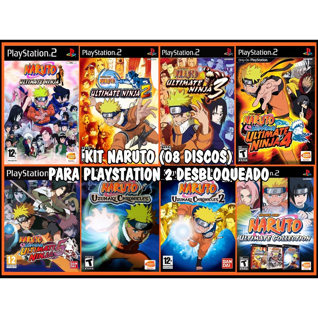 Kit Jogos De Animes Ps2