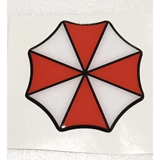 Adesivo Resinado Logo Umbrella Corporation 8x8 Cm
