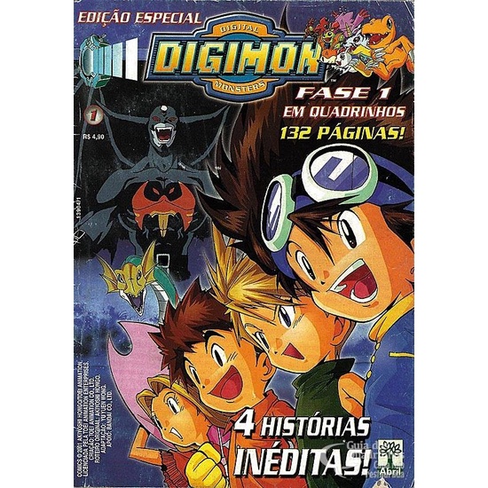 História em Quadrinhos (HQ) Digimon Fase 1 - Edição Especial (Raríssima!) Editora Abril 2001