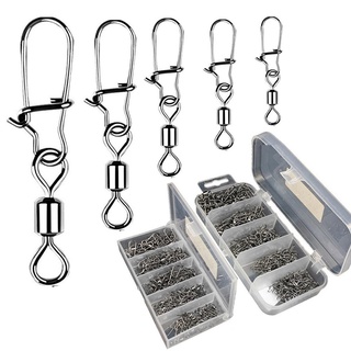 95 / 210 Pcs Pesca Marítima Rolamento Gira Conector Snap 2 # - 10 # Rolamento De Esferas Sólida Para Anzol Isca Enfrentar Acessórios De Pesca Da Carpa