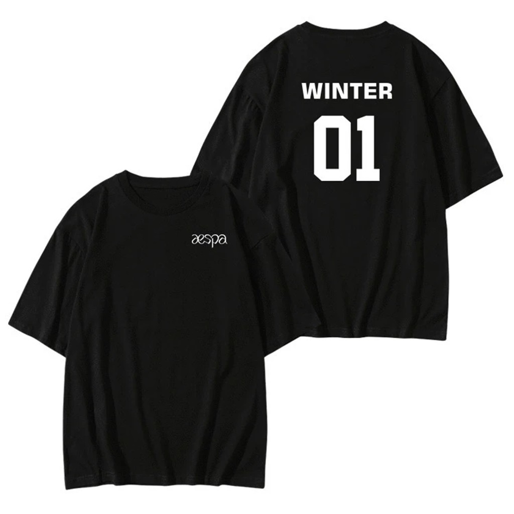 Camiseta T-shirt Unissex Algodão Grupo Kpop Aespa Winter | Shopee