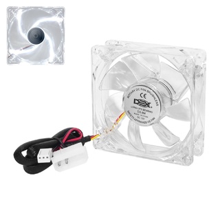 Cooler Fan Gamer 80mm 8cm Com Led Branco Para Gabinete Cpu
