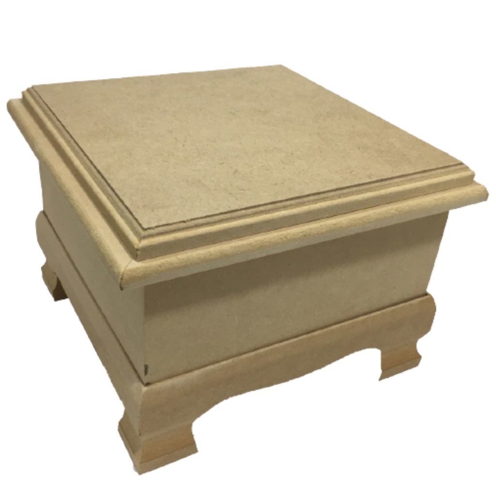 Porta joias bijuterias objetos com pés colonial mdf