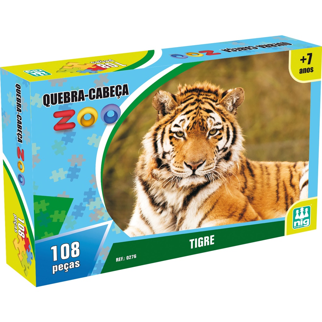 Quebra Cabeça 500 Peças 3D Tigre - BR1059 - Multikids - Real Brinquedos