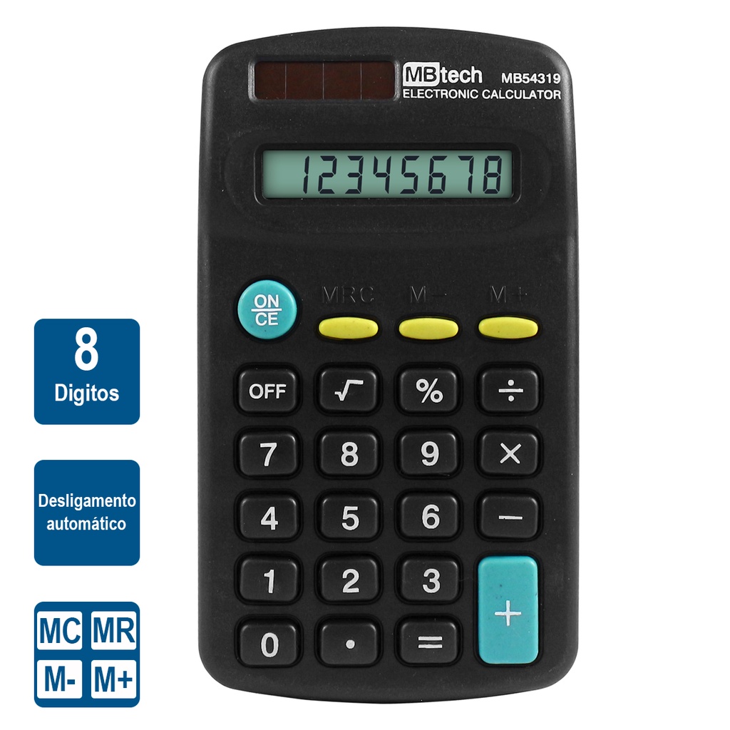 Calculadora Eletrônica 8 Dígitos - MB Tech | Shopee Brasil