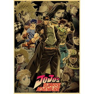 Cartaz de anime quente motosserra homem / jojo / meu herói