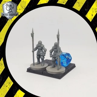 Miniaturas RPG peças para cenários - SOLDADO MEDIEVAL HA03 PAR - 28mm