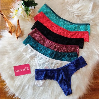 Kit 5 Calcinhas Fio Renda - Moda Íntima - Lingerie