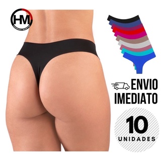 Kit 10 Pcs Calcinha Tanga Corte A Laser Promoção Lingerie Atacado