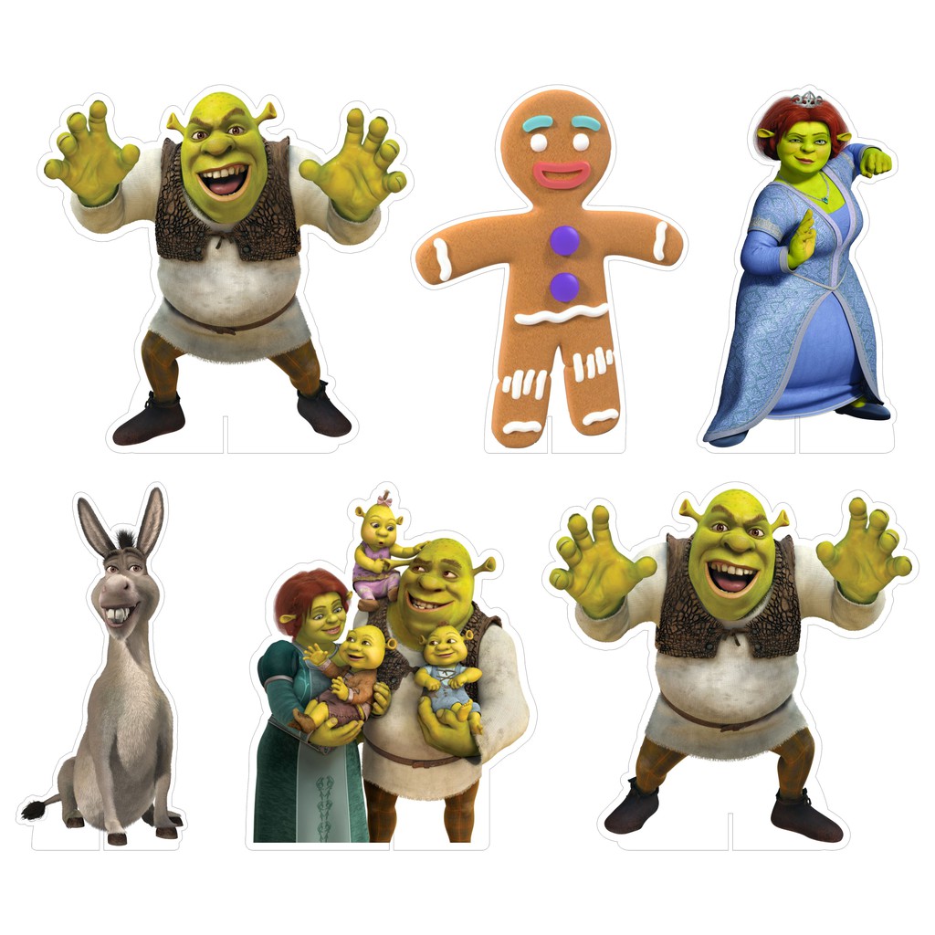 Shrek kit de mesa tipo displays 9 peças pronta entrega