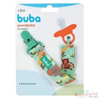 Prendedor De Chupeta Estampado Safari Verde Buba