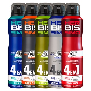 Kit Desodorante Aerosol Antitranspirante Herbíssimo 150Ml com 5 Unidades