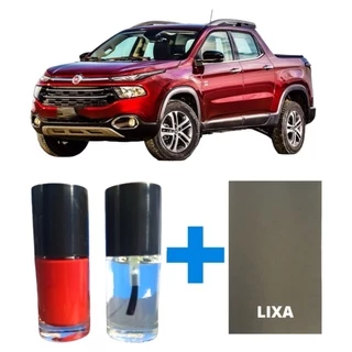 Tinta Tira Risco Automotivo Fiat Toro Vermelho Tribal