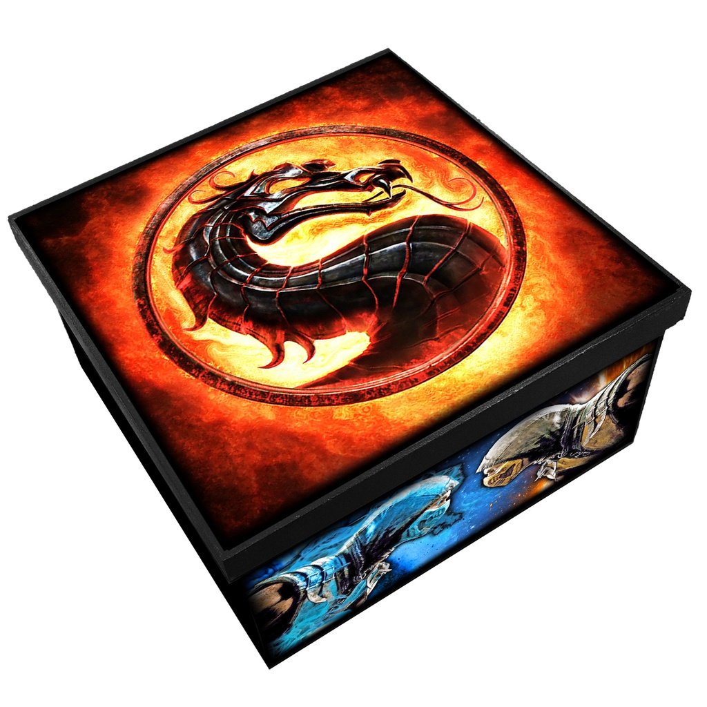 Mortal Kombat Game Caixa Organizadora Em Madeira Mdf