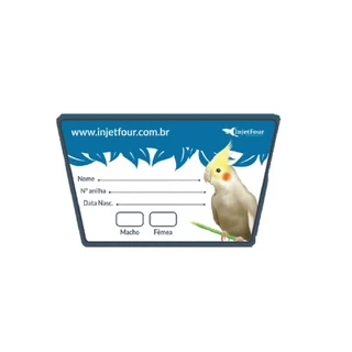 Placa De Identificacao Para Calopsita - InjetFour