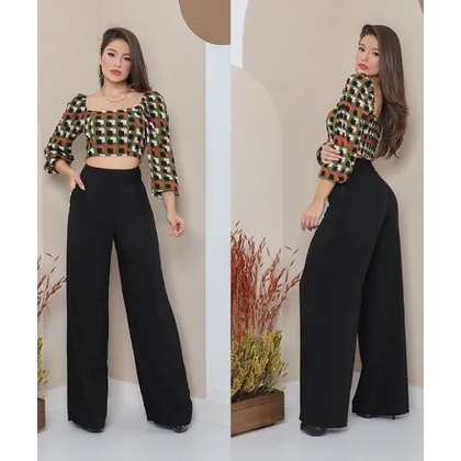 Calça social sale feminina pantalona