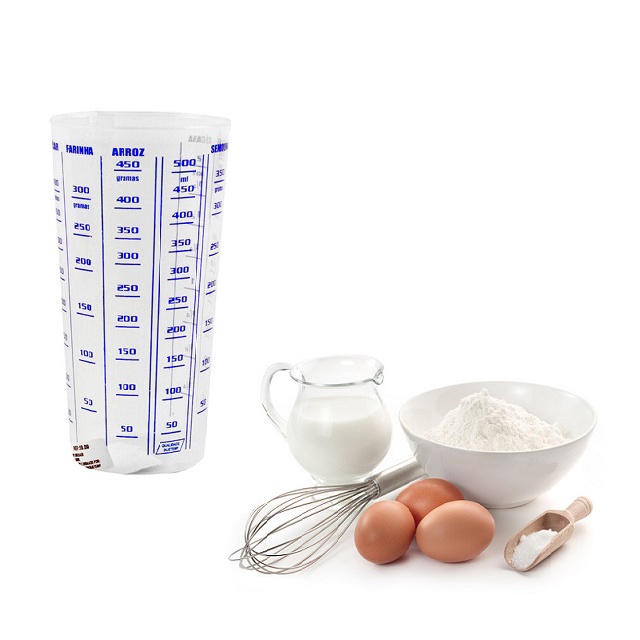 Copo Medidor Graduado Medidor De Receitas Dosador Transparente Com Marcação- 500ml