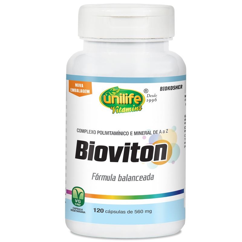 Bioviton 120 Cápsulas - Complexo Polivitamínico e Minerais - Unilife ...