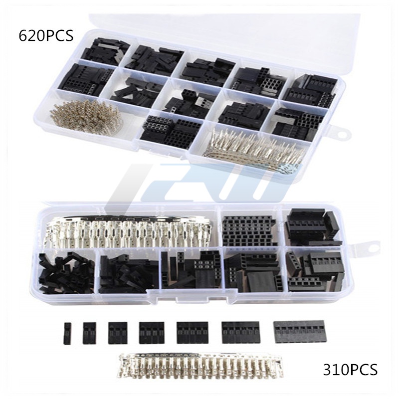 620 Pcs/310 2.54mm DuPont jumper connector shell Com kit terminal