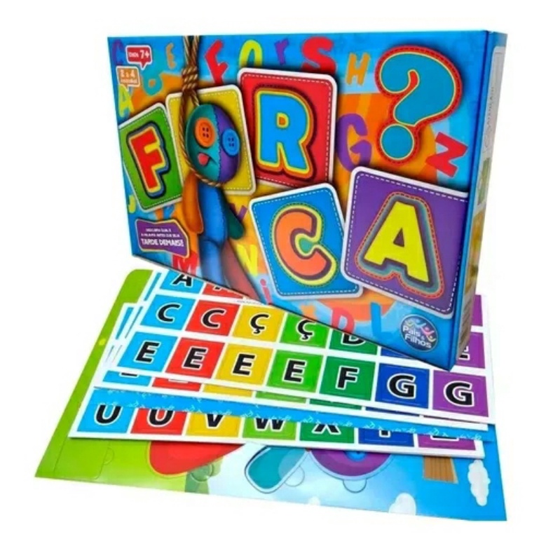Jogo Da Forca Palavras Letras Educativo Crianças 7173 - Pais E Filhos ...