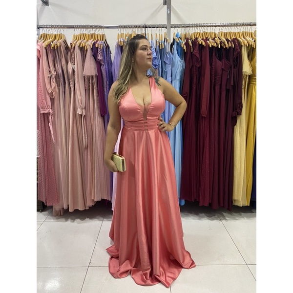 Vestido de hot sale madrinhas coral