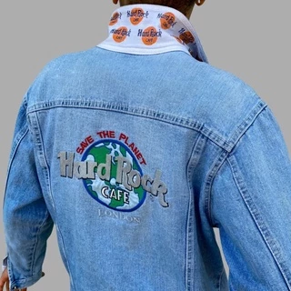 Jaqueta Hard Rock Jeans Oversized, Vintage 90’s