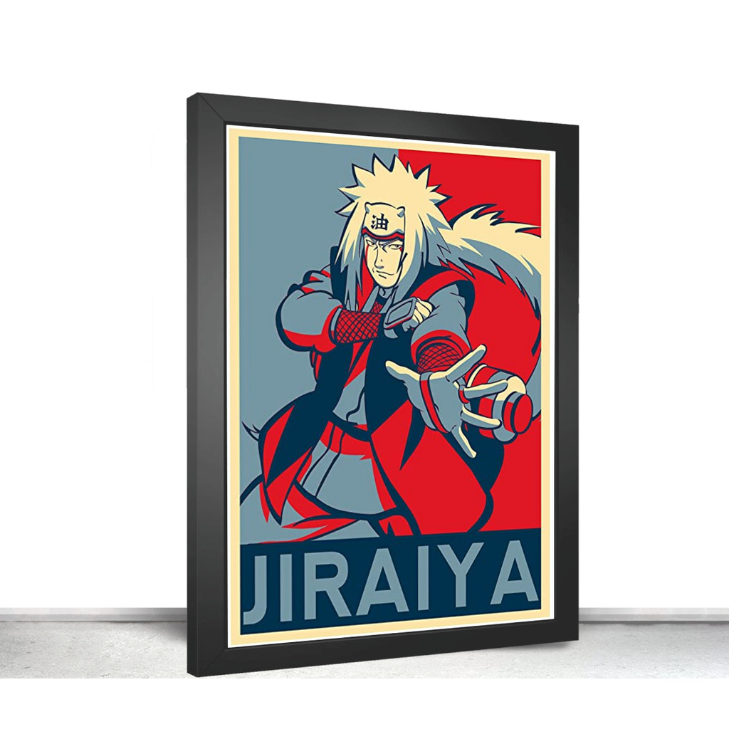 Quadro decorativo Poster Jiraya Naruto Anime Desenho Arte para