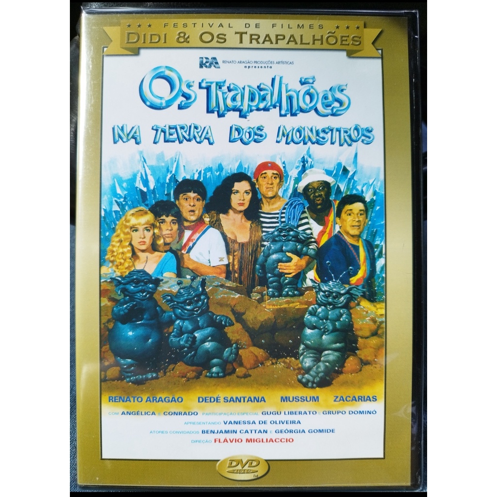 Dvd os trapalhões na terra dos monstros Novo Lacrado Shopee Brasil