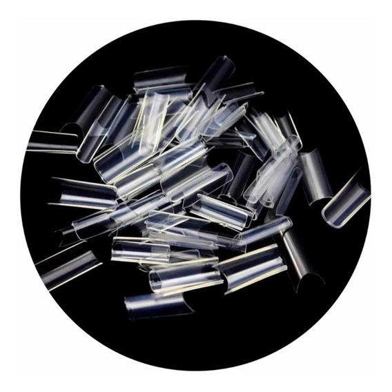 Tips curvatura c transparente/natural 100 unid | Shopee Brasil