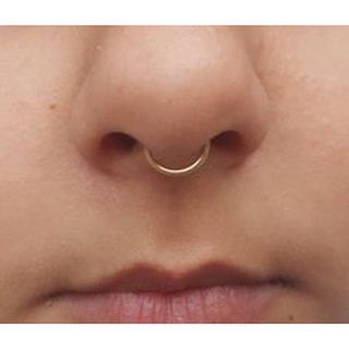 Piercing Nariz Septo Argola Falso Dourado Prata Preto Aço - De Castro Joias